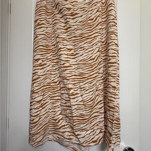 Ava & Viv Brown and Cream Zebra Maxi Skirt